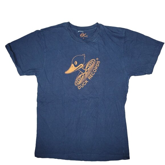 Vintage Duck Records Eric Clapton T-Shirt S 100% Cotton Blue collectible - Picture 1 of 4